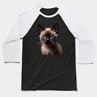 Siamese Cat - A Sweet Gift Idea For All Cat Lovers And Cat Moms Baseball T-Shirt